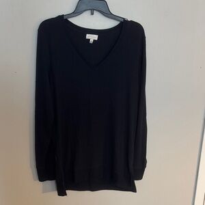 Lucky brand navy blue long  V-Neck Sweater size medium